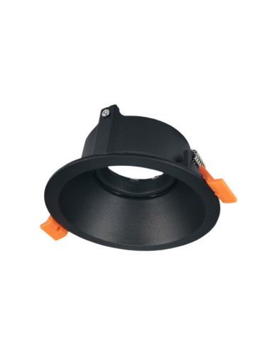 Pack de 5 und de Aro Spot downling Móvil 9cm Corte 7.5cm para Bombillas GU10 - Negro