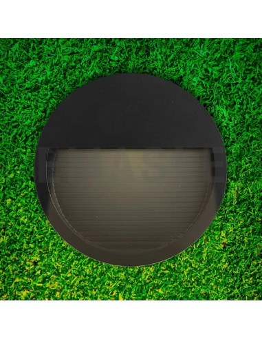 Pack de 2 und Aplique de Pared Exterior WALL ROUND LED 6W Blanco Neutro 12cm 220-240V