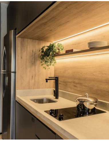 5 unid. Barra LED Rígida SMD2835 para armario cocina, estanterías, 220V, 14W 120 cm