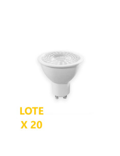 Pack de 20 und Dicroica LED, 8W, 800lm, GU10, 38°, Blanco Neutro, 4500K, 220V