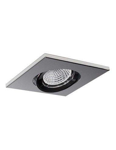 Pack de 2 und Aro Foco orientable Empotrable cuadrado grafito Cromo 98x98mm