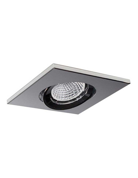 Pack de 2 und Aro Foco orientable Empotrable cuadrado grafito Cromo 98x98mm