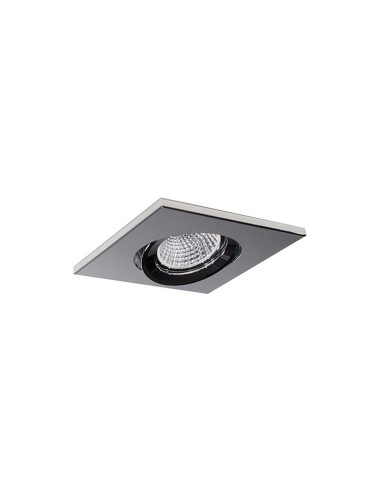 Pack de 3 und Aro Foco orientable Empotrable cuadrado grafito Cromo 98x98mm