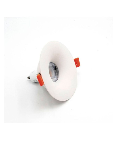 Pack de 3 und Foco Aro Redondo empotrar Blanco 11cm Corte 7,5cm para GU10 - Blanco
