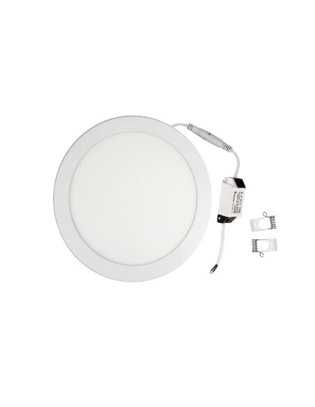 Pack de 3 und Foco LED Downlight Plafon redondo blanco de 14cm, 9W 630lm Cálido, de empotrar