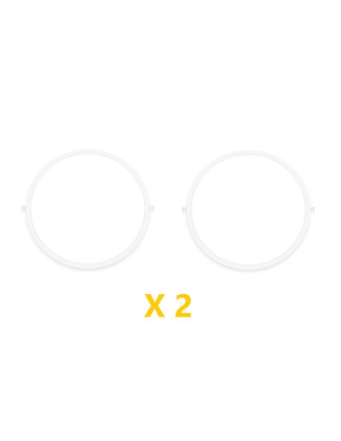 Pack 2 Foco LED Downlight panel empotrados redondo blanco de 22cm, 18W 1500lm - Blanco - 4000K Blanco Neutro