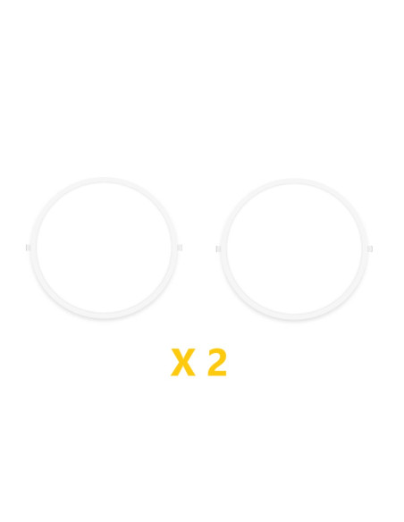 Pack 2 Foco LED Downlight panel empotrados redondo blanco de 22cm, 18W 1500lm - Blanco - 4000K Blanco Neutro