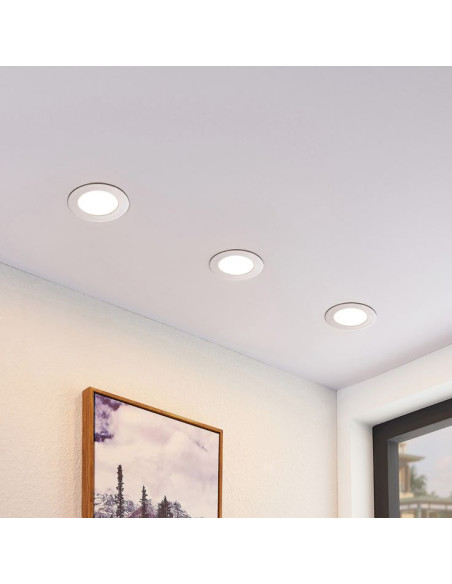 Pack 3 Foco LED Downlight panel empotrados redondo blanco de 22cm, 18W 1500lm - Blanco - 4000K Blanco Neutro