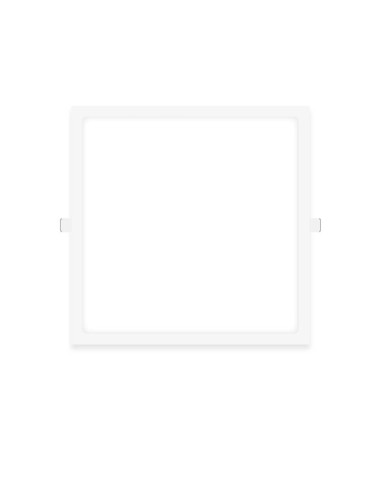 Pack por 3 und Foco LED Downlight Plafón cuadrado blanco 22x22cm 18W 1440lm Cálido, empotrar