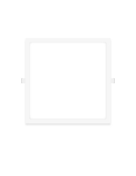 Pack por 3 und Foco LED Downlight Plafón cuadrado blanco 22x22cm 18W 1440lm Cálido, empotrar