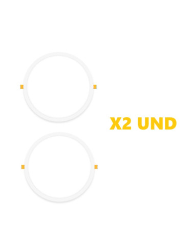 Pack de 2 und Foco LED Downlight Plafon Redondo Blanco de 30cm, 24W 1920lm Cálido, de empotrar