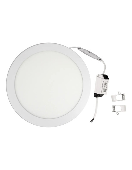 Pack de 2 und Foco LED Downlight Plafon Redondo Blanco de 30cm, 24W 1920lm Cálido, de empotrar