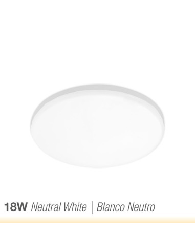 Pack por 3 und Foco LED Downlight Plafon redondo AJUSTABLE de 17cm 18W 1620lm Cálido, Empotrar