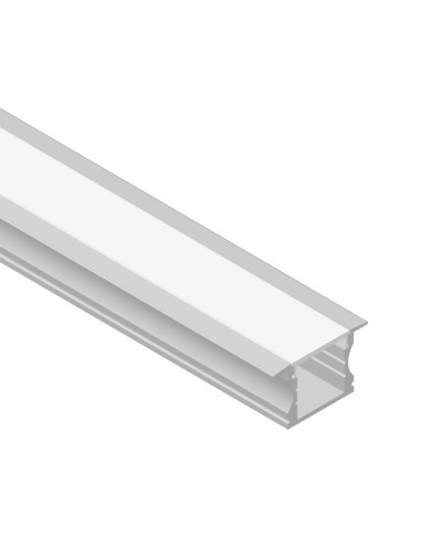 Pack de 4 und de Perfil de Aluminio de Embutir 15x17mm, Cover Opal x1m - Aluminio