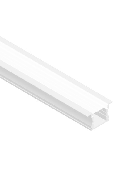 Pack de 4 und de Perfil de Aluminio de Embutir Blanco 15x17mm, Cover Opal x1m - Blanco