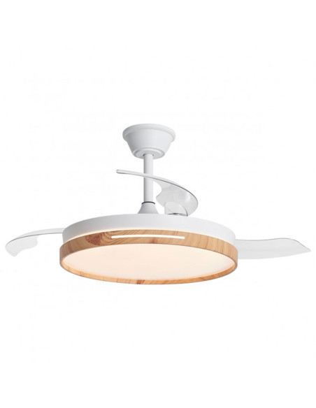 Ventilador de techo 50cm 68W CCT con aspas Desplegables Togo Madera