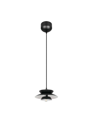 Colgante metal negro pequeño para una bombilla E14 Amarila