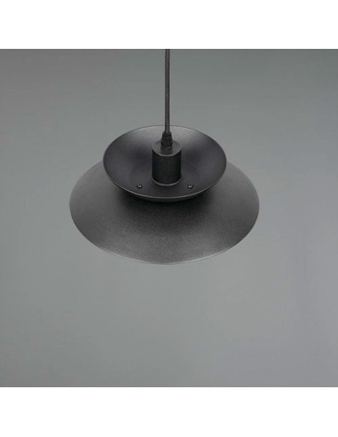 Colgante metal negro pequeño para una bombilla E14 Amarila