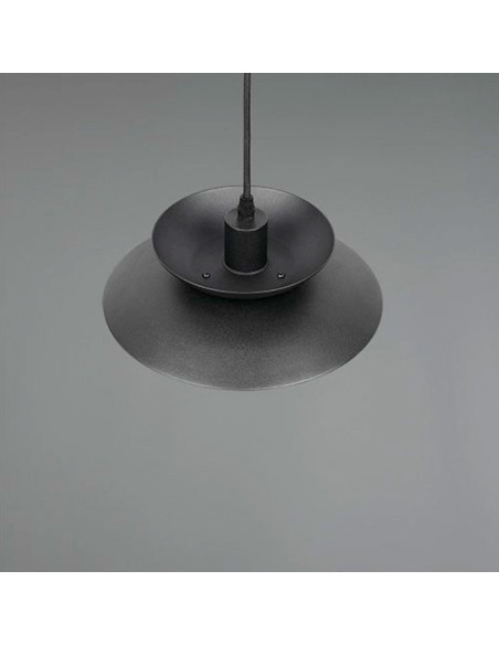 Colgante metal negro pequeño para una bombilla E14 Amarila