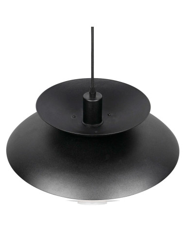 Colgante metal negro grande para una bombilla E27 Amarila