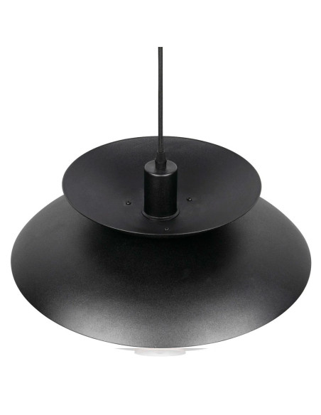 Colgante metal negro grande para una bombilla E27 Amarila