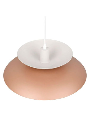 Colgante metal blanco grande para una bombilla E27 Amarila