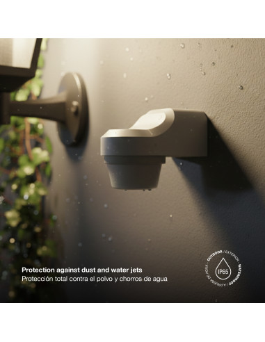 Sensor de Movimiento para Exterior 1000W 10-2000Lux, 2-16m IP65