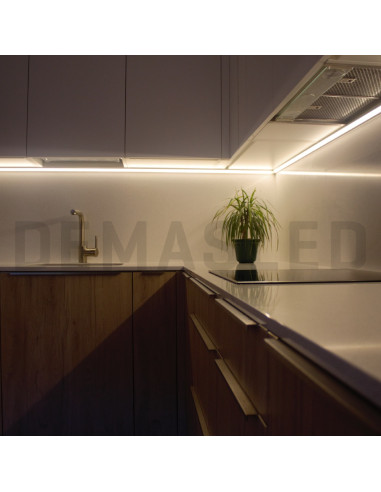 Perfil de Aluminio Esquinero Curvo 30x30mm Anodizado, Cover Opal Blanco x2m