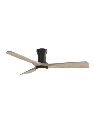 Ventilador Smart de Techo con Luz LED CCT 1300x300mm Madera Oscura 22W con Control Remoto Bluetooth