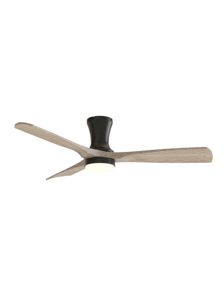 Ventilador Smart de Techo con Luz LED CCT 1300x300mm Madera Oscura 22W con Control Remoto Bluetooth