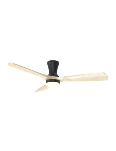 Ventilador Smart de Techo con Luz LED CCT 1300x300mm Madera Clara 22W con Control Remoto Bluetooth