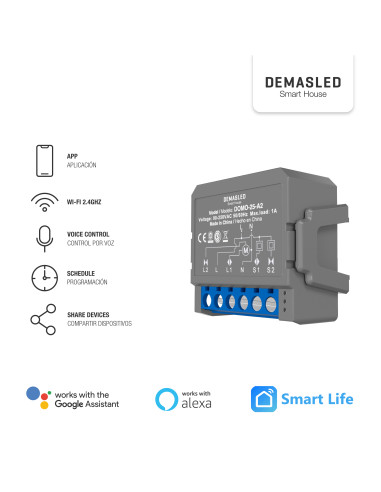 Módulo Smart Switch Wifi para cortinas 1A 220V 2.4GHz
