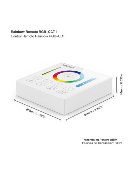 Panel Remoto RGB+CCT 3V 2.4Ghz