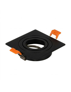 Spot Cuadrado Blanco Ajustable sin soporte para lámpara GU10 ø91mm