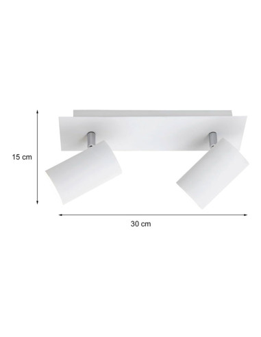Regleta 2 luces para GU10 Blanco Marley