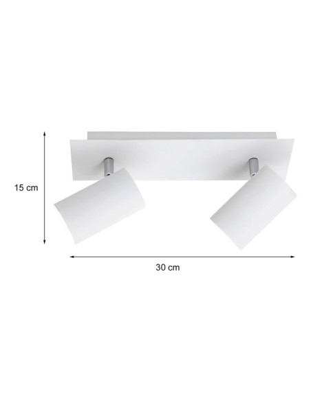 Regleta 2 luces para GU10 Blanco Marley