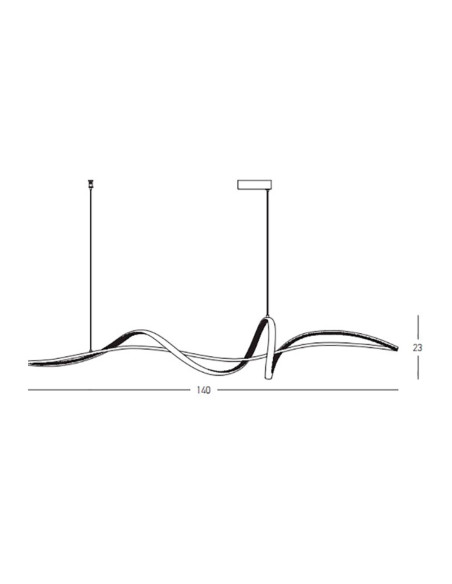 Lámpara colgante de interior LED 27W 3000K aluminio dorado