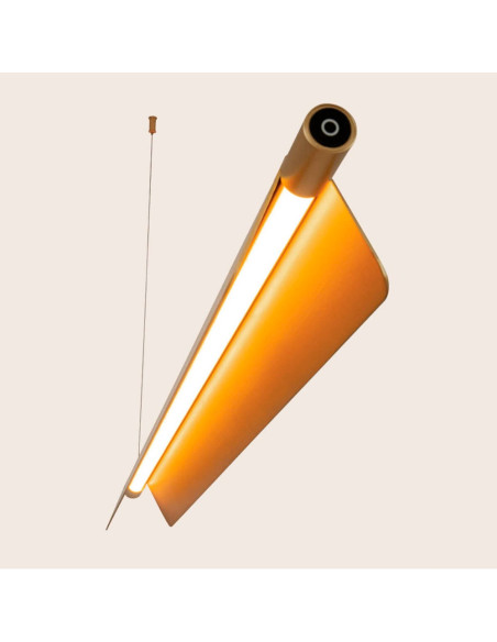 Lámpara colgante LED 22W 3000-5700K dorado con reflector móvil