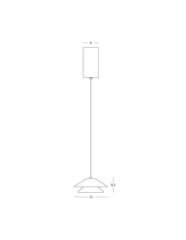 Lámpara colgante LED individual 9W Metal Negro y Dorado
