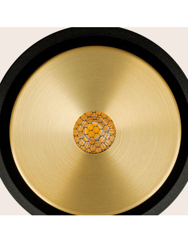 Lámpara colgante LED individual 9W Metal Negro y Dorado