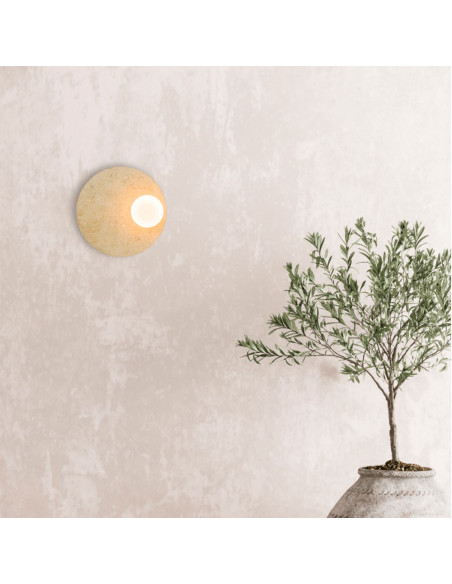 Aplique de pared 1xG9 LED 5W Piedra Natural y Cristal Opal