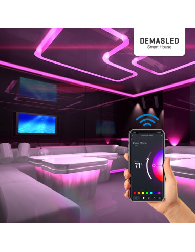 Controladora RGB WiFi + TUYA 12V 24 Teclas. Smart Music IR para Tiras LED.