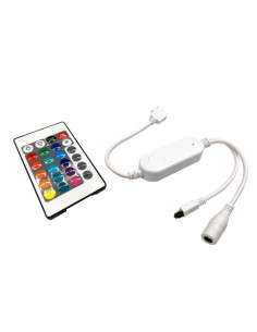 Controladora RGB WiFi + TUYA 12V 24 Teclas. Smart Music IR para Tiras LED.