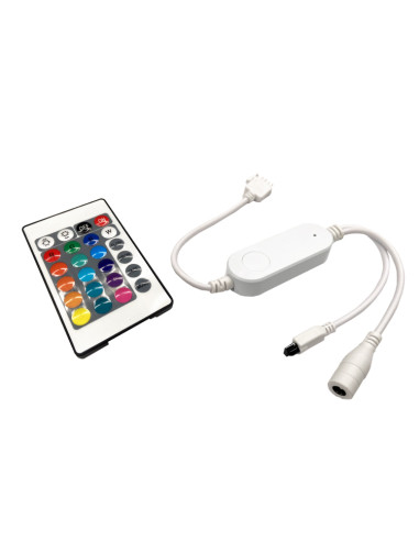 Controladora RGB WiFi + TUYA 12V 24 Teclas. Smart Music IR para Tiras LED.