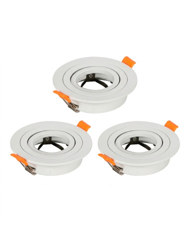 3 unidades Spot Ajustable sin soporte para GU10 ø91mm