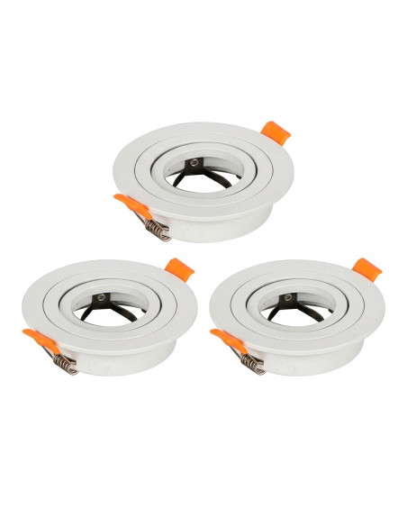 3 unidades Spot Ajustable sin soporte para GU10 ø91mm