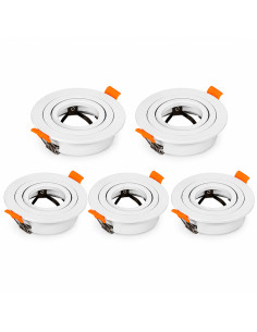 5 unid Spot Ajustable sin soporte para GU10 ø91mm