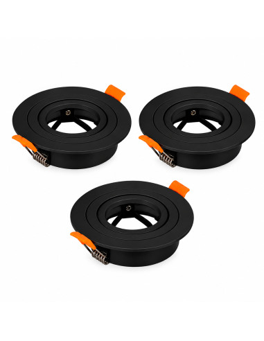 3 unidades Spot Ajustable sin soporte para GU10 ø91mm