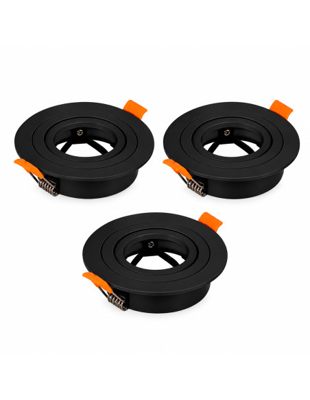 3 unidades Spot Ajustable sin soporte para GU10 ø91mm
