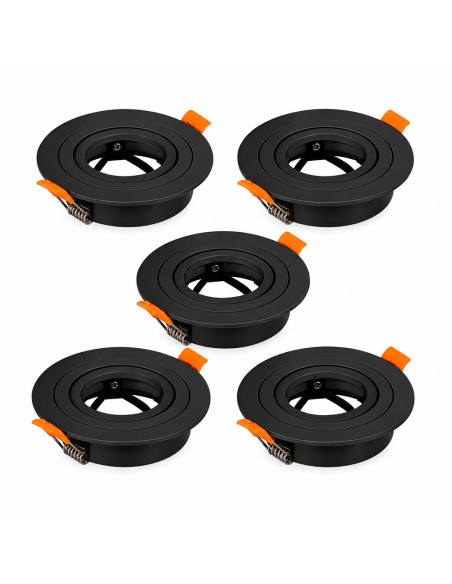 5 unidades Spot Ajustable sin soporte para GU10 ø91mm